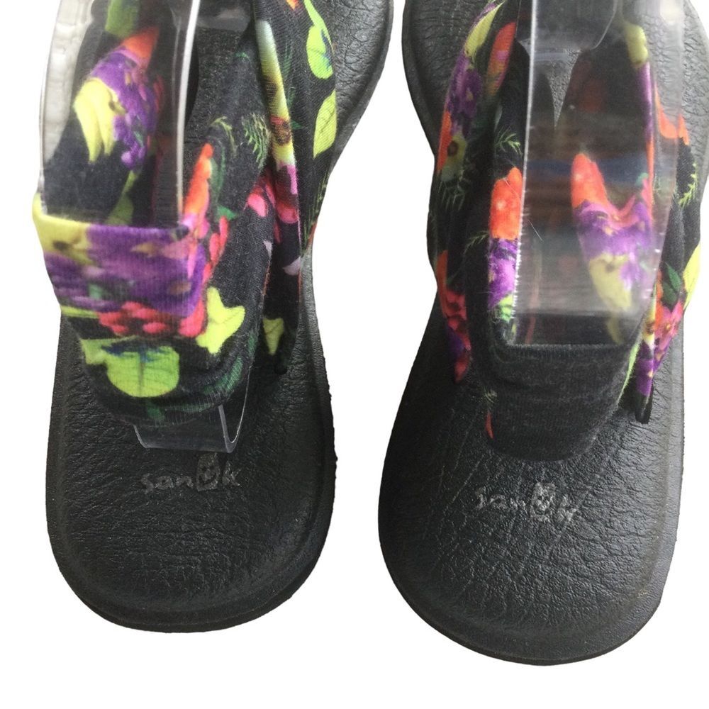 Sanuk Floral Slingback Yoga Thong Sandal Size 10 - Picture 7 of 9